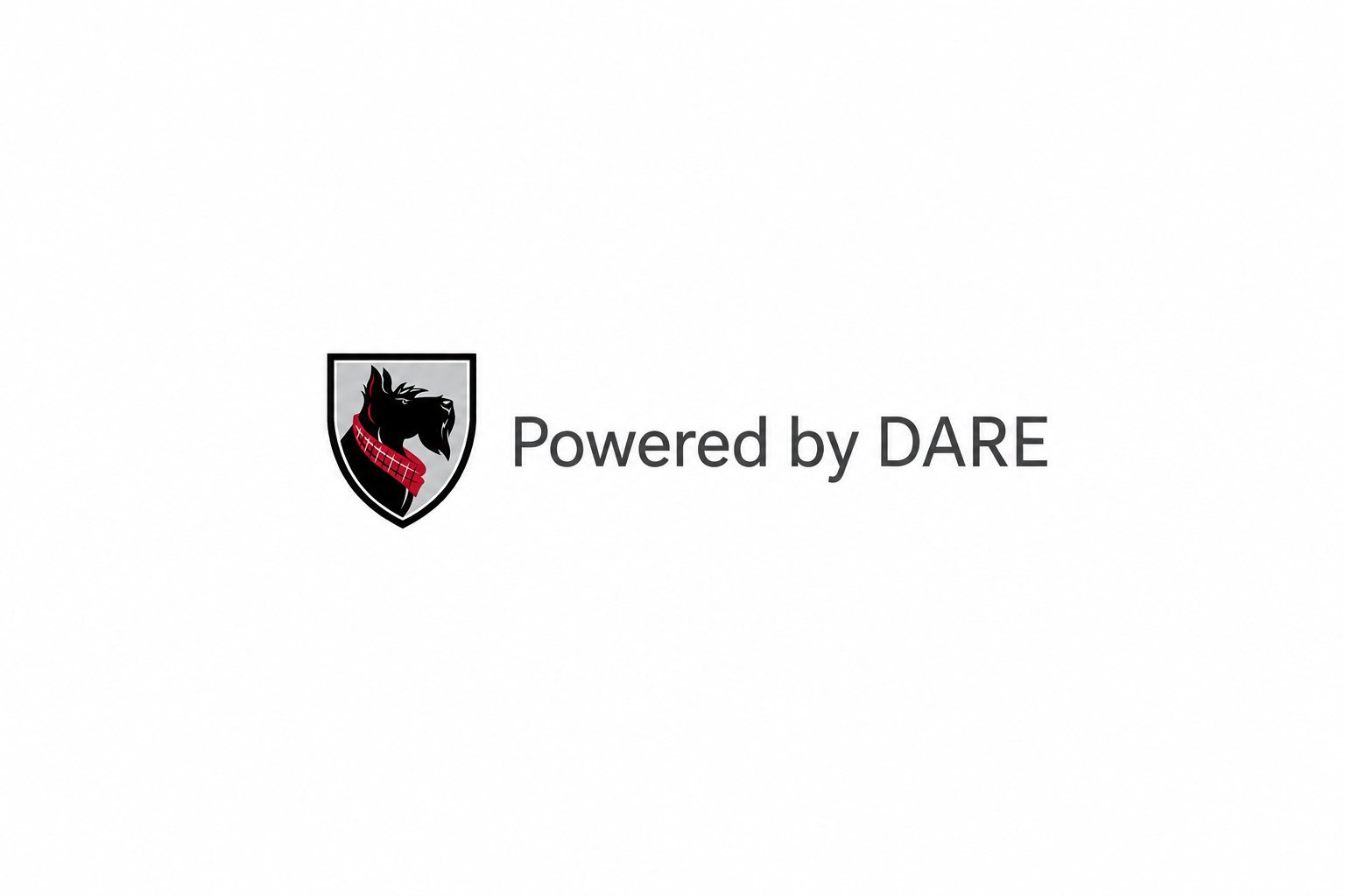 The Scotty dog mark beside the words “Powered by DARE”